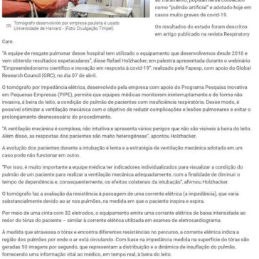 Tecnologia brasileira reduz uso de pulmão artificial em paciente grave – Antenados