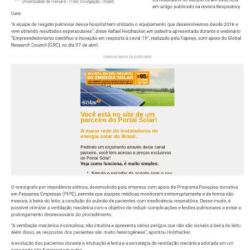 Tecnologia brasileira reduz uso de pulmão artificial em paciente grave – Diário de Alagoas