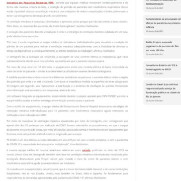 Tecnologia brasileira reduz em 80% o uso de `pulmão artificial` em pacientes – FEDAP