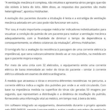 Tecnologia brasileira reduz em 80% o uso de `pulmão artificial` em pacientes com insuficiência respiratória aguda – Investe São Paulo