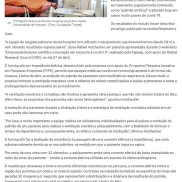 Tecnologia brasileira reduz uso de pulmão artificial em paciente grave – Laranjeiras FM