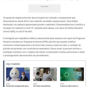 Tecnologia brasileira reduz uso de pulmão artificial em paciente grave – Portal R7