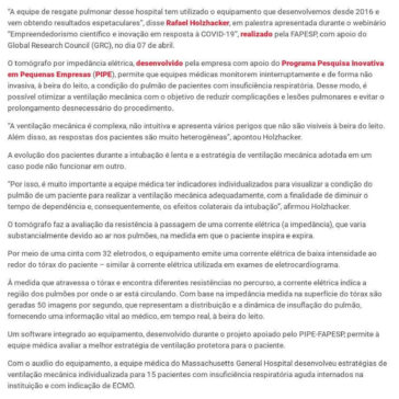 Tecnologia brasileira reduz em 80% o uso de `pulmão artificial` em pacientes – Revista Interativa