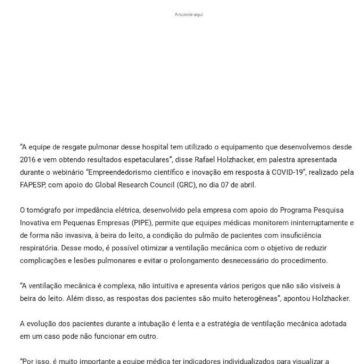 Tecnologia brasileira reduz em 80% o uso de `pulmão artificial` em pacientes – Cidade Azul Notícias