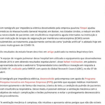 Tecnologia brasileira reduz em 80% o uso de `pulmão artificial` em pacientes – Defesa