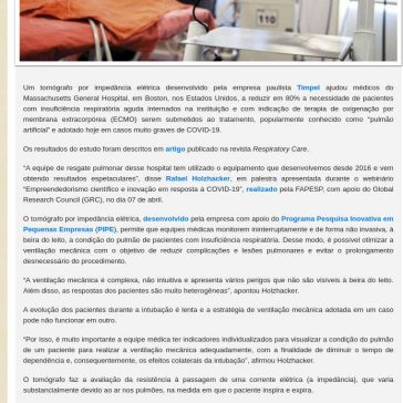 Saúde: Tecnologia brasileira reduz em 80% o uso de `pulmão artificial` em pacientes – Hourpress