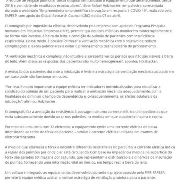 Tecnologia brasileira reduz em 80% o uso de `pulmão artificial` em pacientes com insuficiência respiratória aguda – Plurale