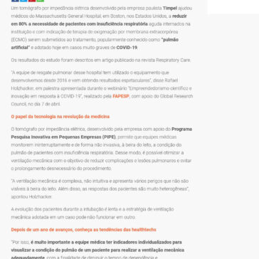 Tecnologia de startup brasileira reduz em 80% o uso de `pulmão artificial` – Instituto Millenium