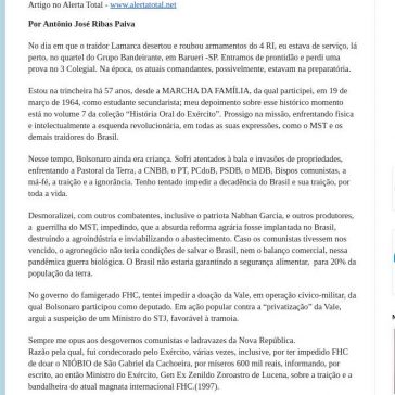 Relatório de combates – Alerta Total