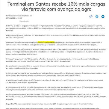 Terminal em Santos recebe 16% mais cargas via ferrovia com avanço do agro – Santa Portal