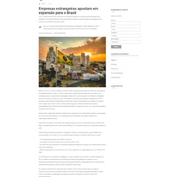 Empresas estrangeiras apostam em expansão para o Brasil – DINO