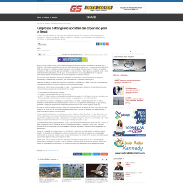 Empresas estrangeiras apostam em expansão para o Brasil – Kennedy em Dia (On-line)