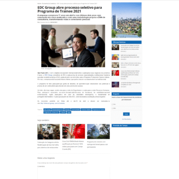 EDC Group abre processo seletivo para Programa de Trainee 2021 – Campo Grande Notícias