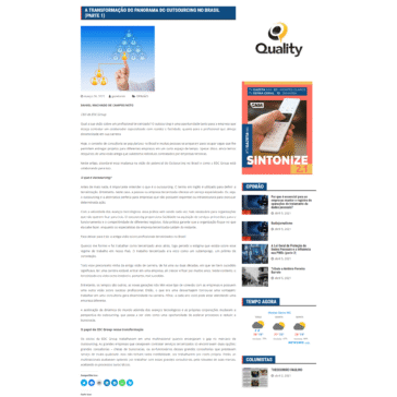 A transformação do panorama do outsourcing no Brasil – Rede Gazeta de Comunicação