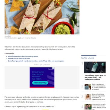 Delícia mexicana: duas receitas fáceis de burrito para fazer em casa – Receitas IG