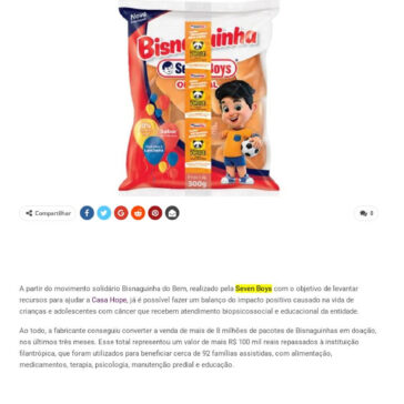 Seven Boys converte venda de 8 milhões de pacotes de Bisnaguinha em doações – Meio & Negócio