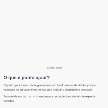 Ponto Ajour: o que é e como fazer passo a passo – Artesanato Passo a Passo