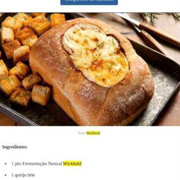 Receita de Brie dentro do pão – Comida e Receitas