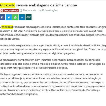 Wickbold renova embalagens da linha Lanche – News Quimiweb