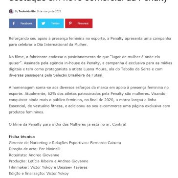 Atleta do futsal de Taboão da Serra é destaque em novo comercial da Penalty- Diário do Taboão