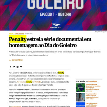 Penalty estreia série documental em homenagem ao Dia do Goleiro – B9