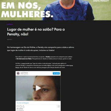 Lugar de mulher é no salão? Para a Penalty, não!- Adnews