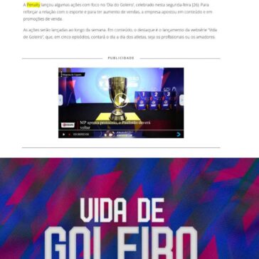 Penalty faz ações para celebrar `Dia do Goleiro` – Máquina do Esporte
