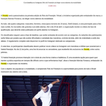 Penalty promove campeonato virtual de futebol freestyle – Marketing Esportivo