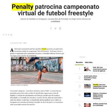 Penalty patrocina campeonato virtual de futebol freestyle – Meio & Mensagem
