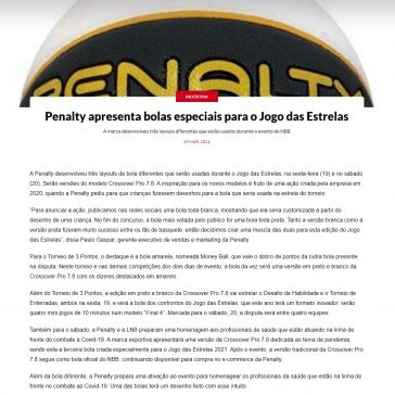 Penalty apresenta bolas especiais para o Jogo das Estrelas- MKT Esportivo