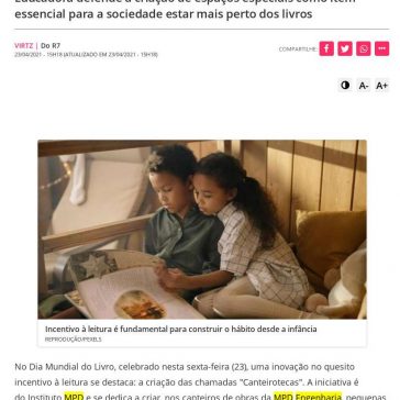 Dia do livro: hábito se constrói com espaços de incentivo à leitura – R7 Blogs