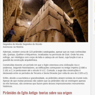 Pirâmides do Egito Antigo – Tudo sobre o grandioso complexo egípcio – Sozed