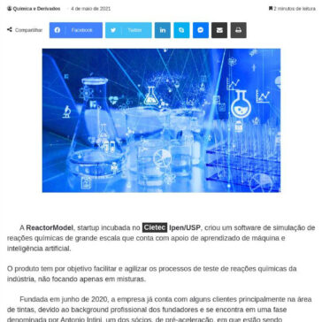 Startup cria software para simular reações em alta escala – Química