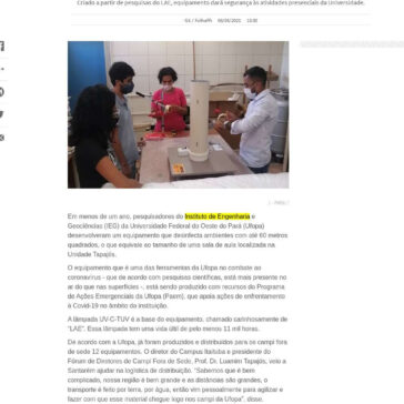 Ufopa desenvolve sistema de desinfecção de ar de baixo custo e distribui para os campi – Folha MT