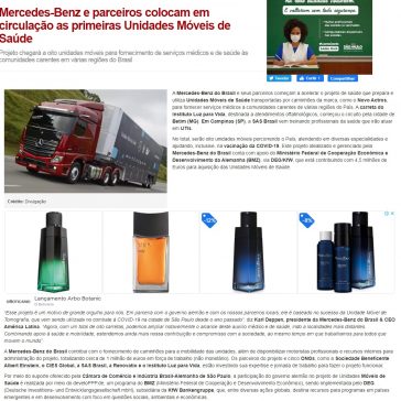 Mercedes-Benz e parceiros colocam em circulação as primeiras Unidades Móveis de Saúde – ABC do ABC