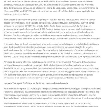 Mercedes-Benz e parceiros colocam em circulação as primeiras Unidades Móveis de Saúde – Veículos da Hora