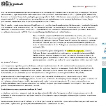 BRT-ABC vai criar rota que liga universidades – Diário do Grande ABC (On-line)