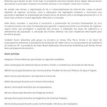 Movimento Reformar para Mudar debateu o sistema 5G no Brasil – SindusCon