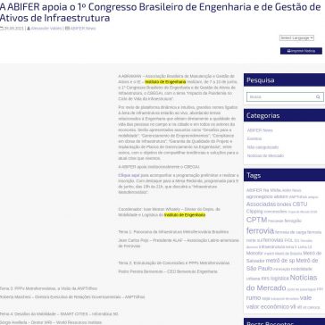 A ABIFER apoia o 1º Congresso Brasileiro de Engenharia e de Gestão de Ativos de Infraestrutura – ABIFER