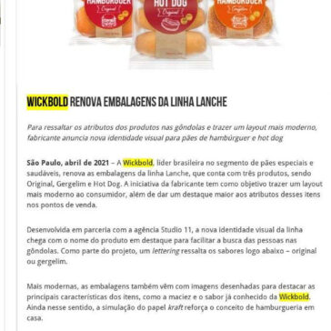 Wickbold renova embalagens da linha Lanche – 2A Alimentos
