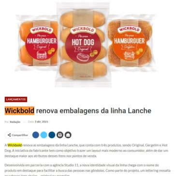 Wickbold renova embalagens da linha Lanche – Distribuição