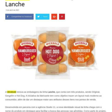 Wickbold renova embalagens da linha Lanche – Grandes Nomes da Propaganda