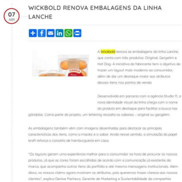 Wickbold renova embalagens da linha Lanche – ABIMAPI