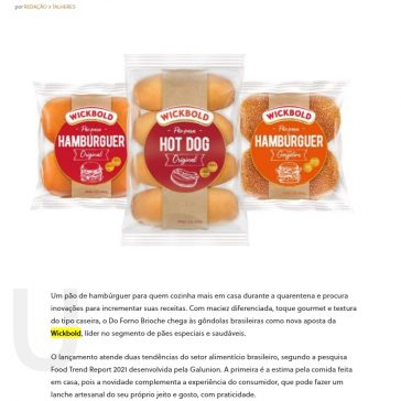 Wickbold apresenta pão de hambúrguer sabor Brioche – 3 Talheres