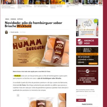Novidade: pão de hambúrguer sabor Brioche Wickbold – Gastronominho