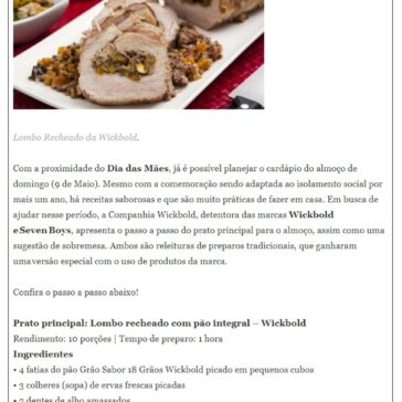 DIA DAS MÃES: RECEITAS PARA O ALMOÇO DE DOMINGO – Alice Varajão