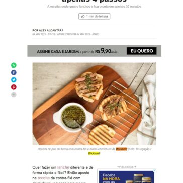 Lanche de contra-filé com chimichurri fica pronto em apenas 4 passos – Casa e Jardim