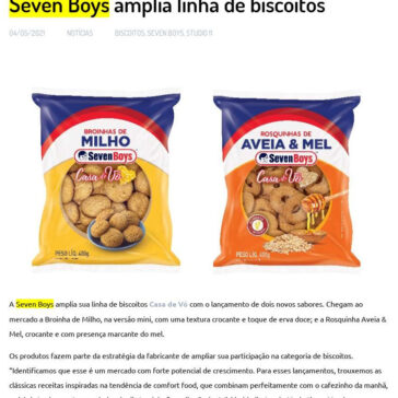 Seven Boys amplia linha de biscoitos – EmbalagemMarca