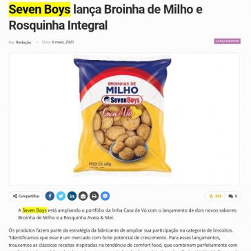 Seven Boys lança Broinha de Milho e Rosquinha Integral – Newtrade