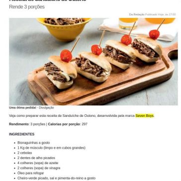 Receita de Sanduíche de Outono – Ana Maria (UOL)